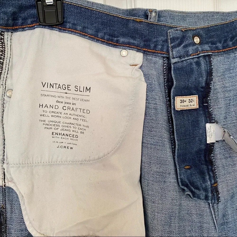 J CREW Men’s Vintage Slim Hand Crafted Jeans